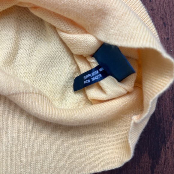 Polo Ralph Lauren V Neck Sweater Size Large Yellow 100% Pima Cotton Preppy Golf - Picture 11 of 13